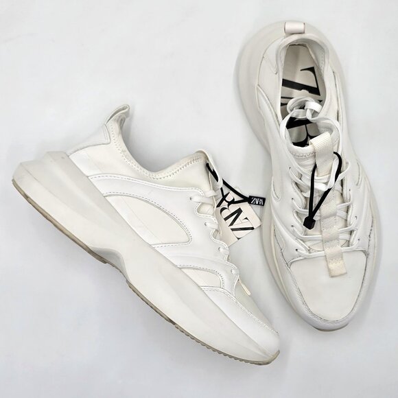 Zara Shoes - Zara Leather Sneakers - Running Shoes - NWT